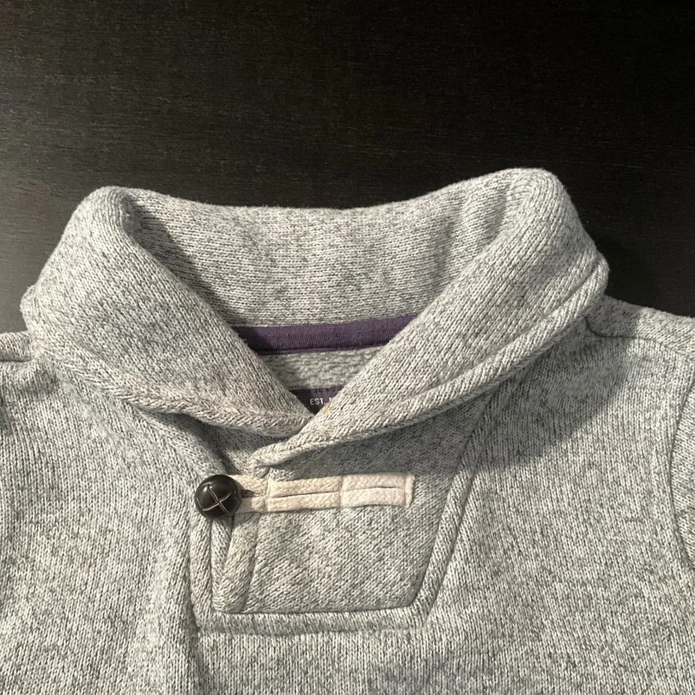OshKosh B'gosh Boys Gray Knit‎ Pullover Sweater Shawl Collar Size 7